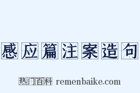 感应篇注案造句是什么意思的图片